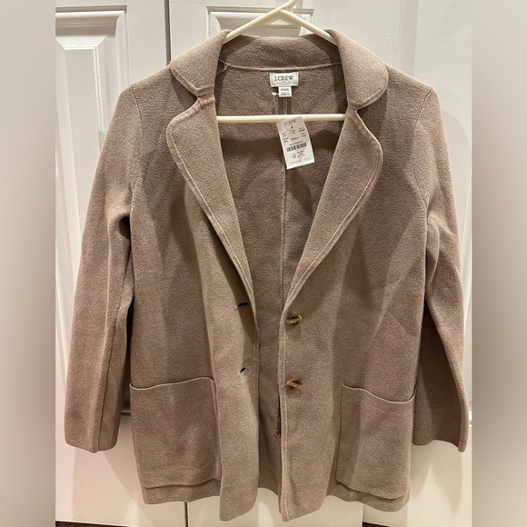J.Crew Factory Two-button sweater blazer Tan PXS NWT - Picture 1 of 2
